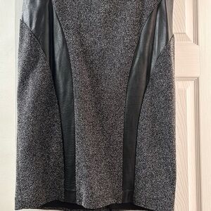 Lane Bryant Black and White Textured Skirt